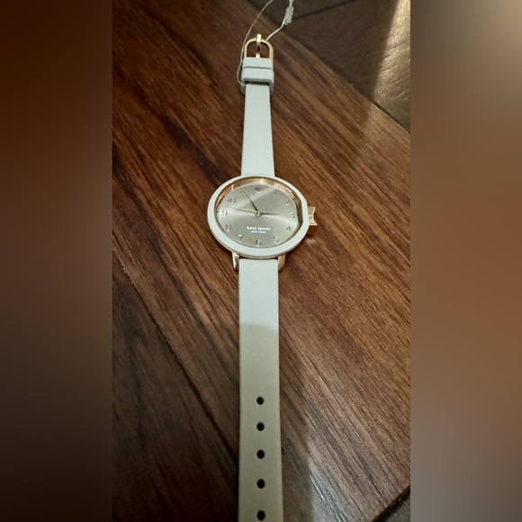 Ladies' Kate Spade Park Row Rose-Tone Strap Watch with Grey Dial New No Box - Picture 3 of 11